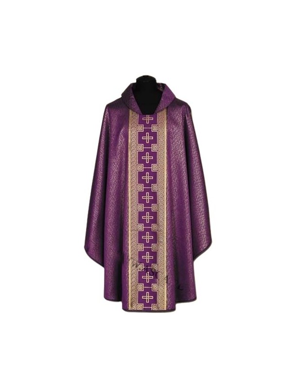 Ornat fioletowy + złoty ornament - pas