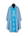 Marian chasuble blue + silver ornament (56A)