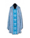 Marian chasuble blue + silver ornament (57A)