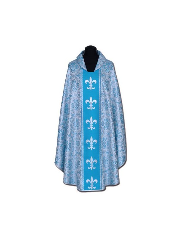 Marianisches Messgewand blau + silbernes Ornament (57A)