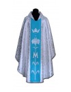 Marian chasuble blue + silver ornament (59A)