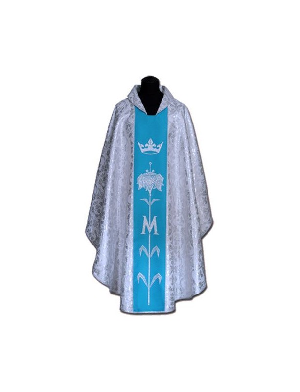 Casula Mariano azul + ornamento prateado