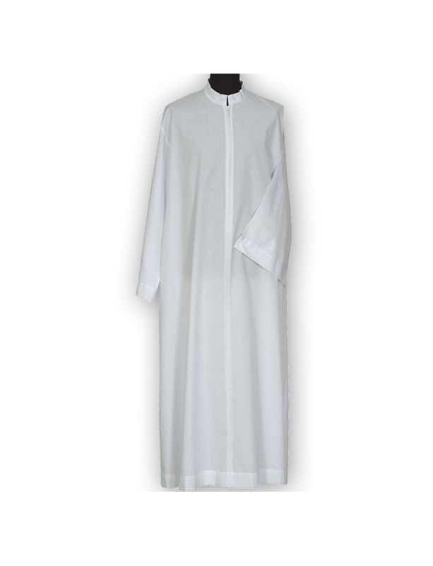 Alb preotesc cu fermoar în față