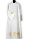 Embroidered priest alb, Jerusalem crosses (14)