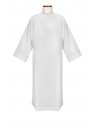 Plain priest alb, stand-up collar