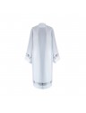 Priest alb with guipure IHS pattern
