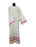 Alba sacerdotal de lino - inserción púrpura