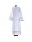 Priest alb white with ash mesh (19)