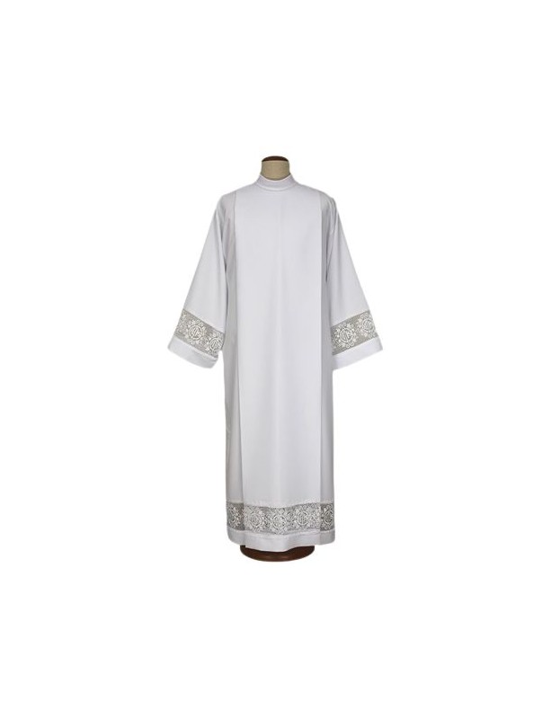 Priest alb with white cotton IHS insert (20)