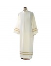 Priest alb white with gold mesh (21)