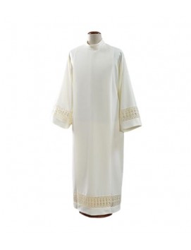 Ecru priest alb with cotton insert (29)