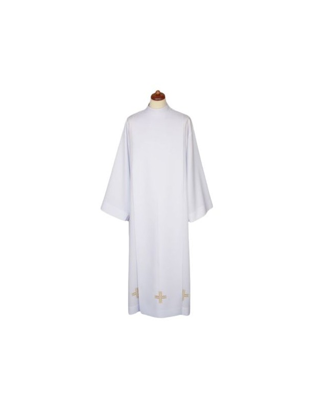 Priesteralb weiß mit dekorativer Stickerei