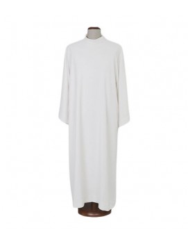 Linen-blend priest alb, straight cut (35)