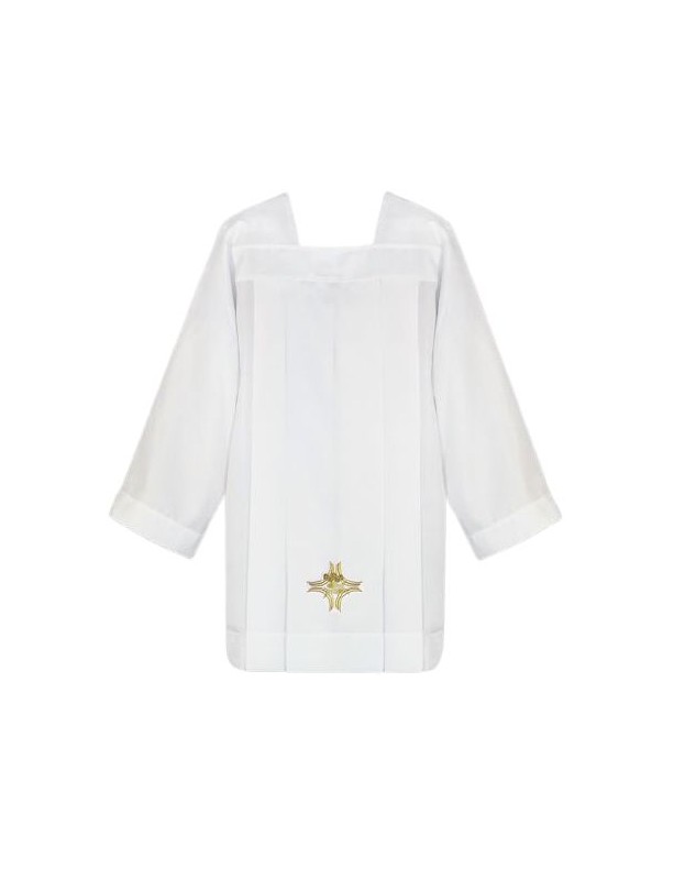 Priest surplice - gold fish embroidery (2)