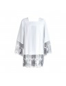 Priest surplice with guipure chalice pattern