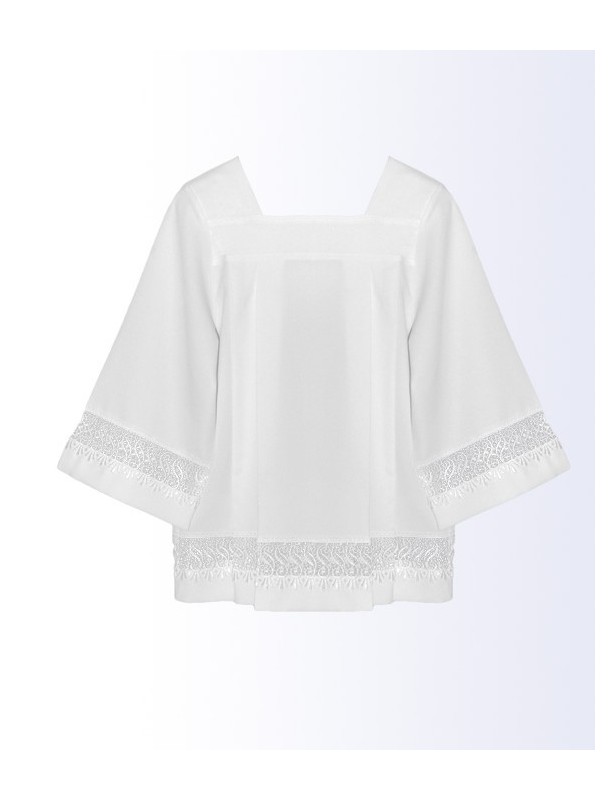 Cotta sacerdote - inserto in pizzo sulle maniche