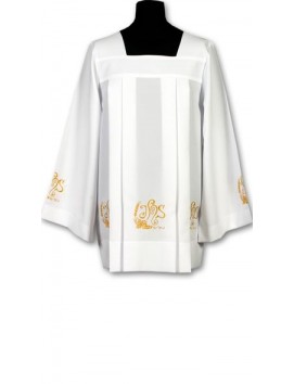 Komża żorżeta haftowana - haftowany złoty IHS