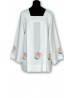 Surplice en georgette brodée