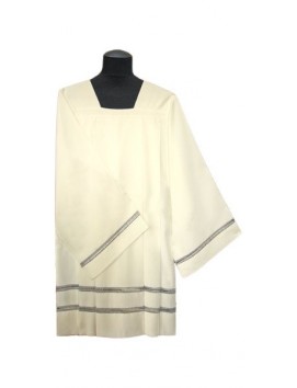 Sobrepelliz sacerdotal de lino - inserto de plata