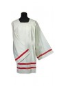 Priest surplice linen - red inset