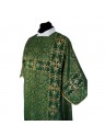 Dalmática verde romana - tejido jacquard, brocado (46)