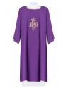 Dalmatic embroidered IHS - purple (4)