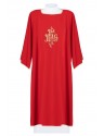 Dalmatic embroidered IHS - red (5)