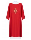 Dalmatic embroidered IHS - red (5)