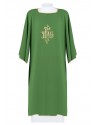 Dalmatic embroidered IHS - green (6)
