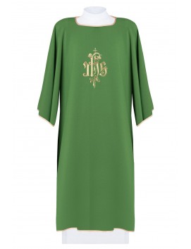 Dalmatic embroidered IHS - green (6)