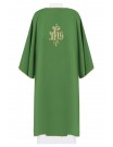 Dalmatic embroidered IHS - green (6)