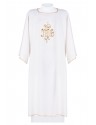 Dalmatic embroidered IHS - ecru (7)