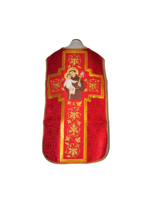 Red Roman chasuble - Saint Anthony