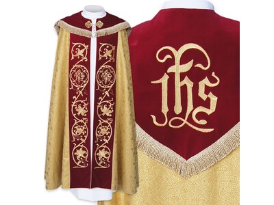 Liturgický pluviál s vyšívaním IHS (22)