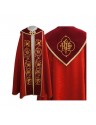 Liturgical cope embroidered with IHS (22a)