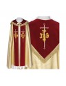 Liturgical cope embroidered with IHS (7)