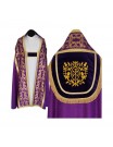 Roman pattern purple cope - jacquard fabric (9)