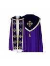 Purple cope gothic pattern - jacquard fabric (11)