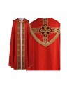 Red cope gothic pattern - jacquard fabric (12)
