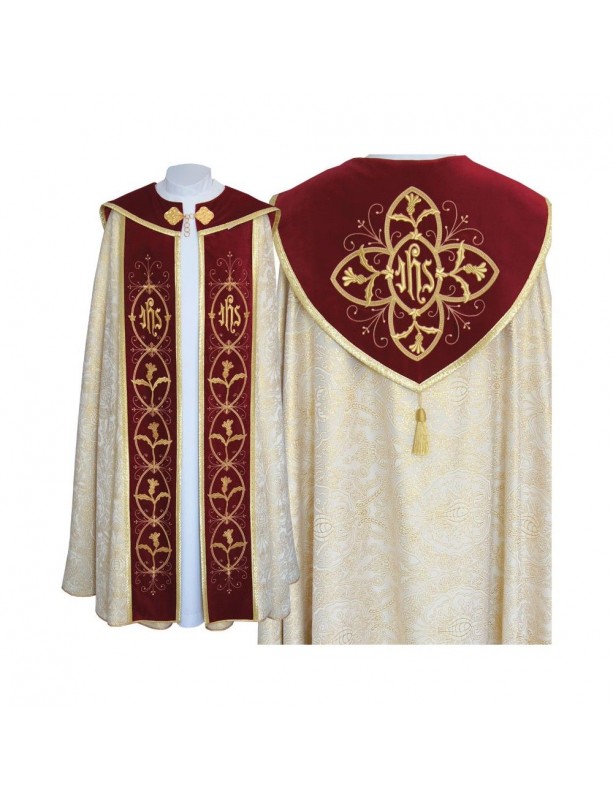 Gothic pattern cope - jacquard fabric (17)