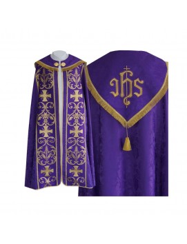 Purple cope gothic pattern IHS - jacquard fabric (20)