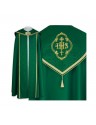 Gothic cope with IHS pattern - cotton-stretch fabric (22)