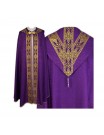 Semi-Gothic cope (liturgical colors) - woven stripes, jacquard (26)