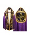Roman embroidered cope, purple with gold accessories (90)