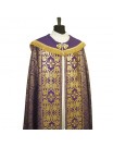 Embroidered gothic cope, purple with gold accessories (91)