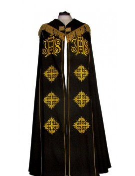 Kapa haftowana - IHS (kolory liturgiczne)