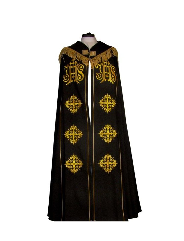 Embroidered cope - IHS (liturgical colors)