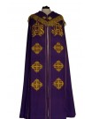 Embroidered cope - IHS (liturgical colors)