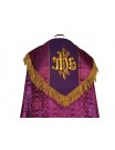 Embroidered cope - IHS purple - rosette (1)