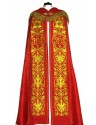 Embroidered cope - IHS red - rosette (1)